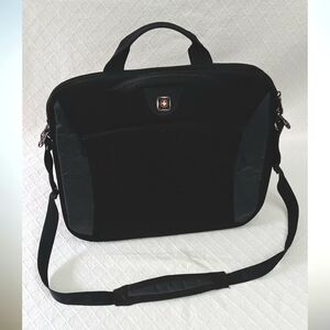 Wenger Swissgear Shoulder Double Slim Case Laptop Bag Black and Gray